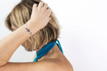 Load image into Gallery viewer, Aqua accented adjustable bracelet