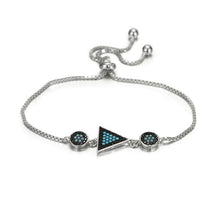 Load image into Gallery viewer, Aqua accented adjustable bracelet